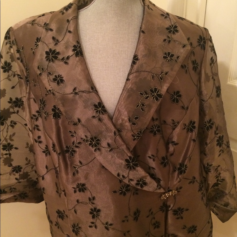Gold taffeta evening jacket